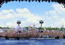 VIEW FROM THE PYRAMID STAGE: At the Glastonbury Festival