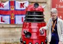 Maddy from Minehead, photographed with a Darlek from a previous Lifeboat day.